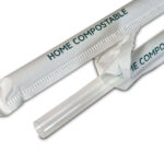 clear biodegradable plastic drinking straws wrapped